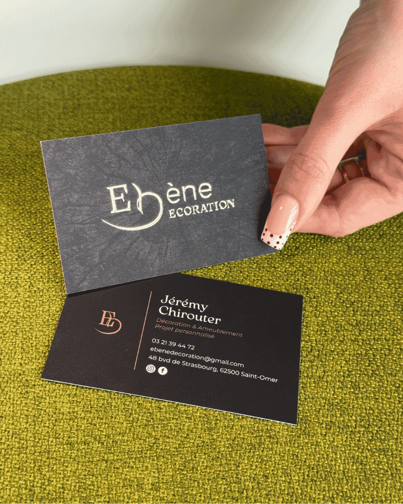 1. carte visite Ebène décoration