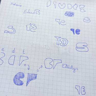 création du logo Etudys, branding